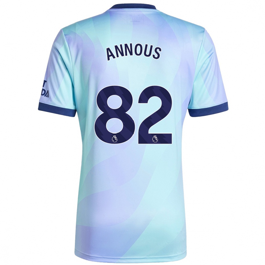 Hombre Fútbol Camiseta Andre Annous #82 Agua Equipación Tercera 2024/25 Perú