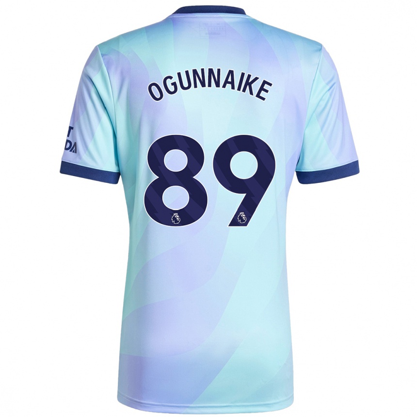 Hombre Fútbol Camiseta Josh Ogunnaike #89 Agua Equipación Tercera 2024/25 Perú