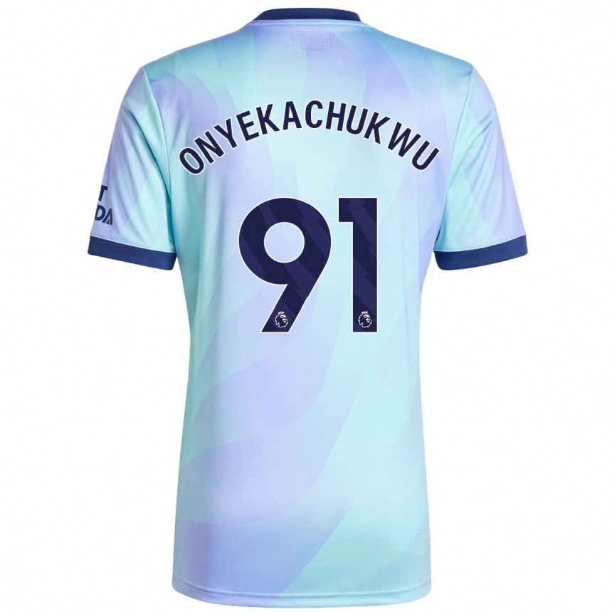 Hombre Fútbol Camiseta Samuel Onyekachukwu #91 Agua Equipación Tercera 2024/25 Perú