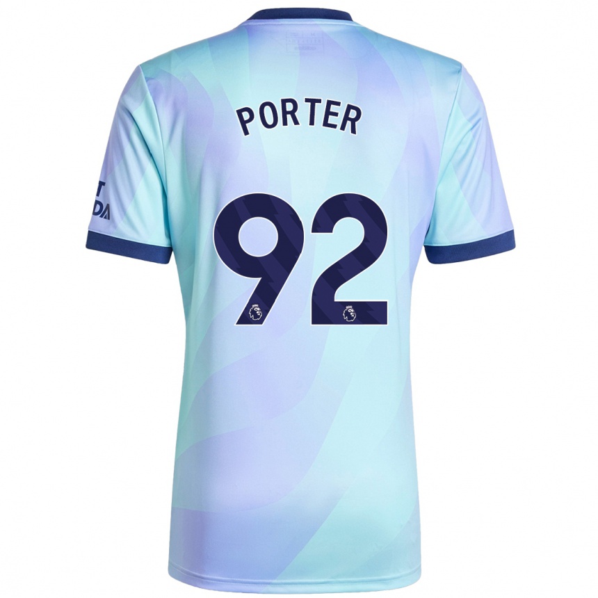 Hombre Fútbol Camiseta Jack Porter #92 Agua Equipación Tercera 2024/25 Perú