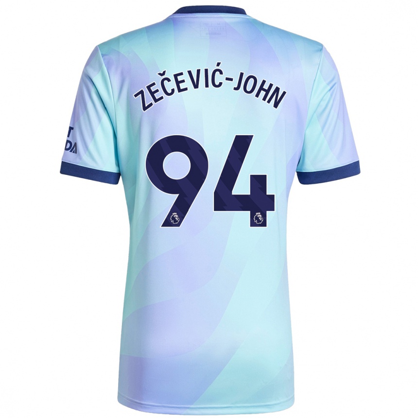 Hombre Fútbol Camiseta Louis Zečević-John #94 Agua Equipación Tercera 2024/25 Perú