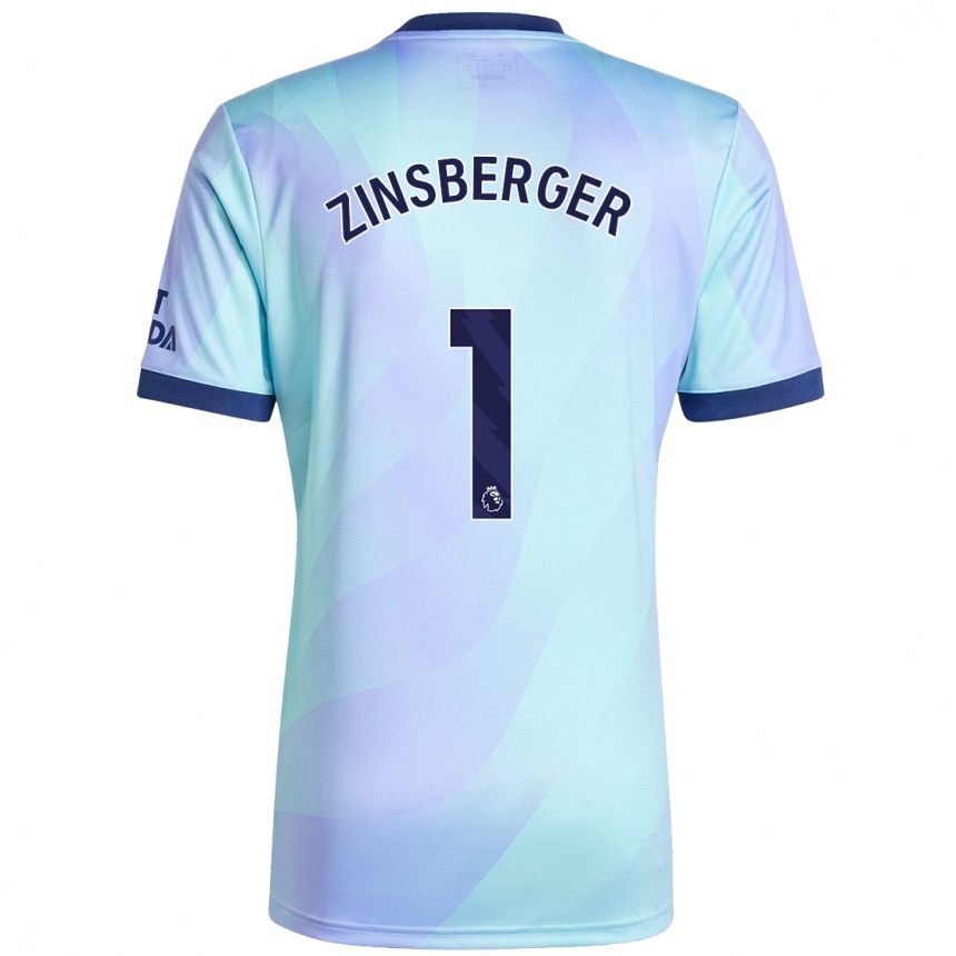 Hombre Fútbol Camiseta Manuela Zinsberger #1 Agua Equipación Tercera 2024/25 Perú