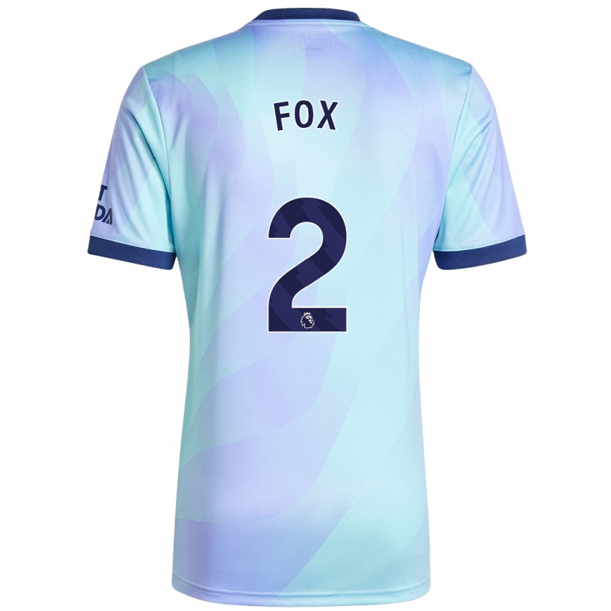 Hombre Fútbol Camiseta Emily Fox #2 Agua Equipación Tercera 2024/25 Perú