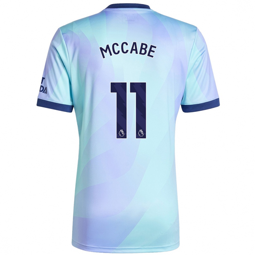 Hombre Fútbol Camiseta Katie Mccabe #11 Agua Equipación Tercera 2024/25 Perú