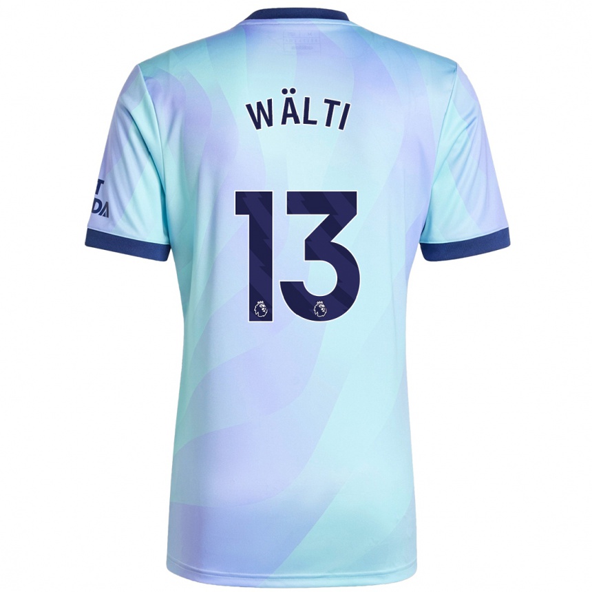 Hombre Fútbol Camiseta Lia Wälti #13 Agua Equipación Tercera 2024/25 Perú