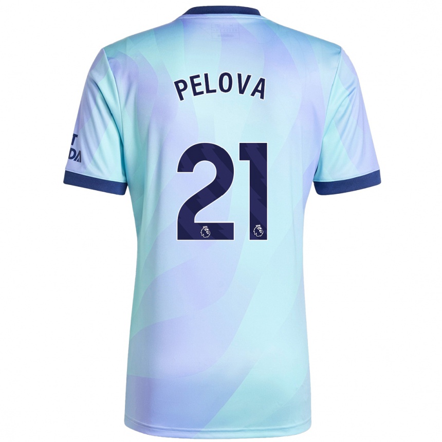 Hombre Fútbol Camiseta Victoria Pelova #21 Agua Equipación Tercera 2024/25 Perú