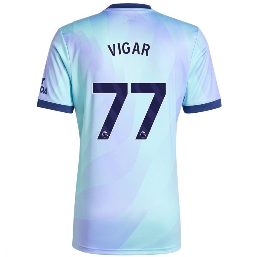 Hombre Fútbol Camiseta Billy Vigar #77 Agua Equipación Tercera 2024/25 Perú