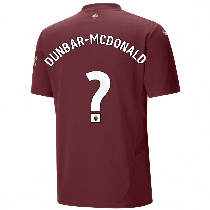 Hombre Fútbol Camiseta Christian Dunbar-Mcdonald #0 Granate Equipación Tercera 2024/25 Perú