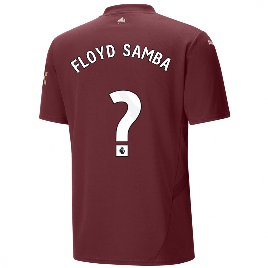 Hombre Fútbol Camiseta Floyd Samba #0 Granate Equipación Tercera 2024/25 Perú