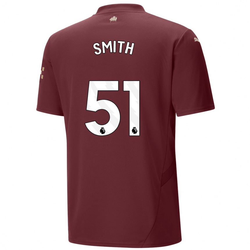 Hombre Fútbol Camiseta Isaac Smith #51 Granate Equipación Tercera 2024/25 Perú