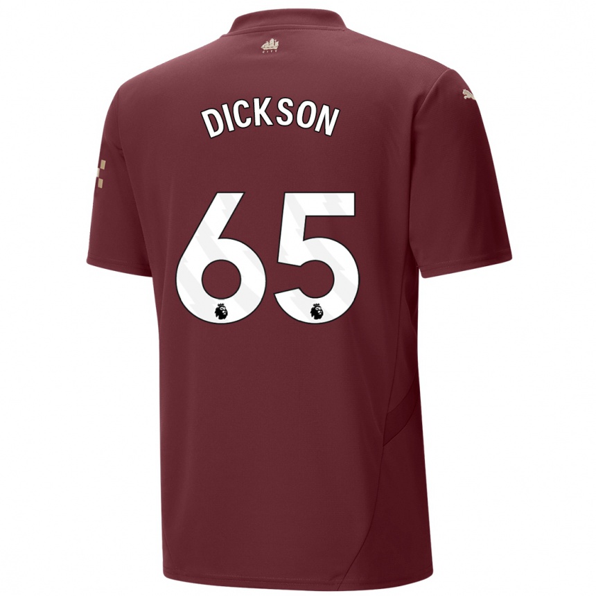 Hombre Fútbol Camiseta Will Dickson #65 Granate Equipación Tercera 2024/25 Perú