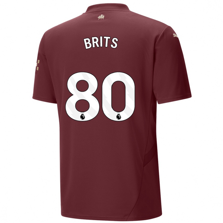 Hombre Fútbol Camiseta Spike Brits #80 Granate Equipación Tercera 2024/25 Perú