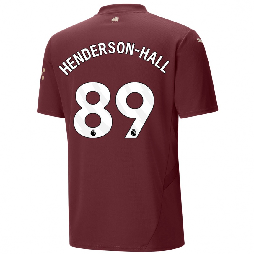 Hombre Fútbol Camiseta Matty Henderson-Hall #89 Granate Equipación Tercera 2024/25 Perú