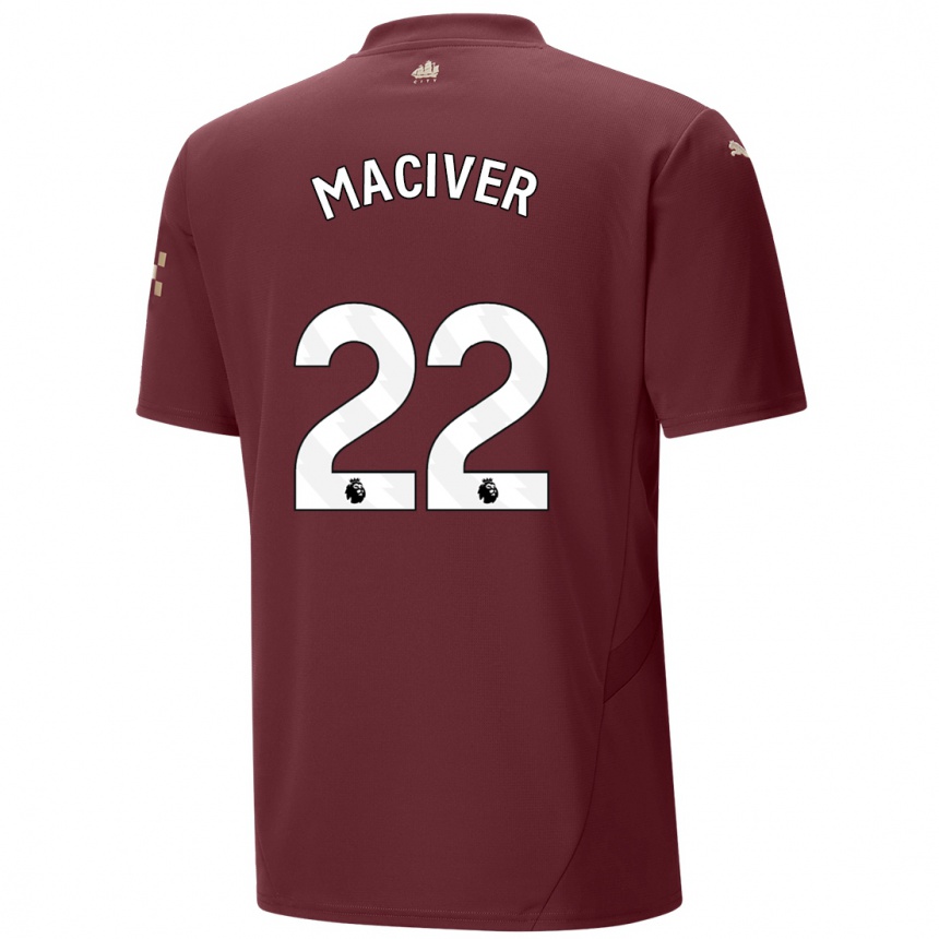 Hombre Fútbol Camiseta Sandy Maciver #22 Granate Equipación Tercera 2024/25 Perú