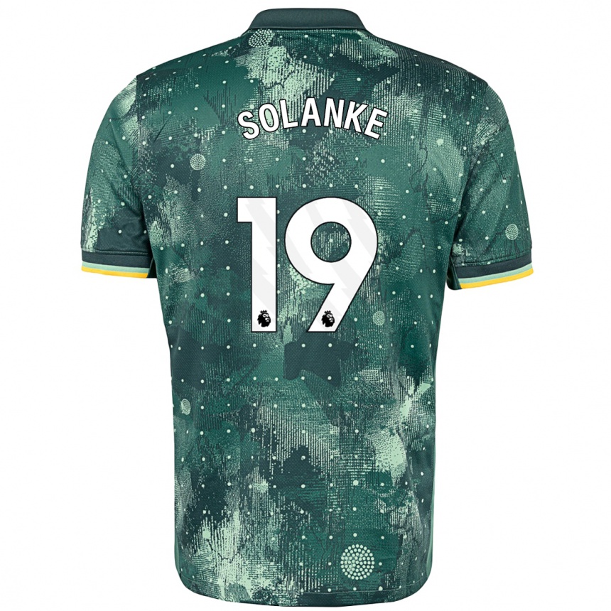 Hombre Fútbol Camiseta Dominic Solanke #19 Verde Menta Equipación Tercera 2024/25 Perú