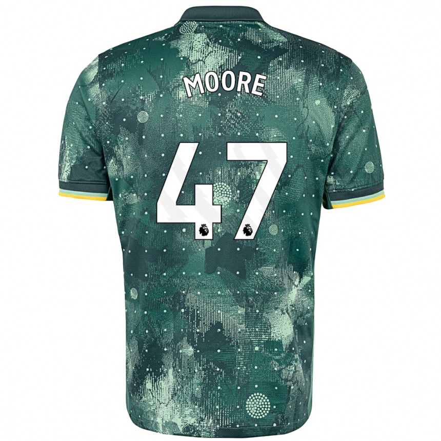 Hombre Fútbol Camiseta Mikey Moore #47 Verde Menta Equipación Tercera 2024/25 Perú