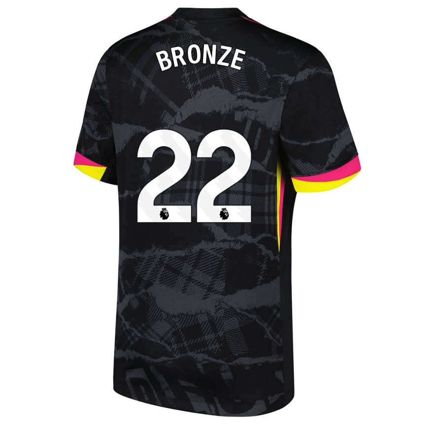 Hombre Fútbol Camiseta Lucy Bronze #22 Negro Rosa Equipación Tercera 2024/25 Perú