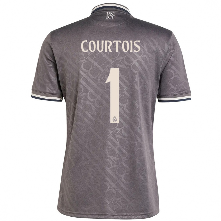 Hombre Fútbol Camiseta Thibaut Courtois #1 Carbón Equipación Tercera 2024/25 Perú