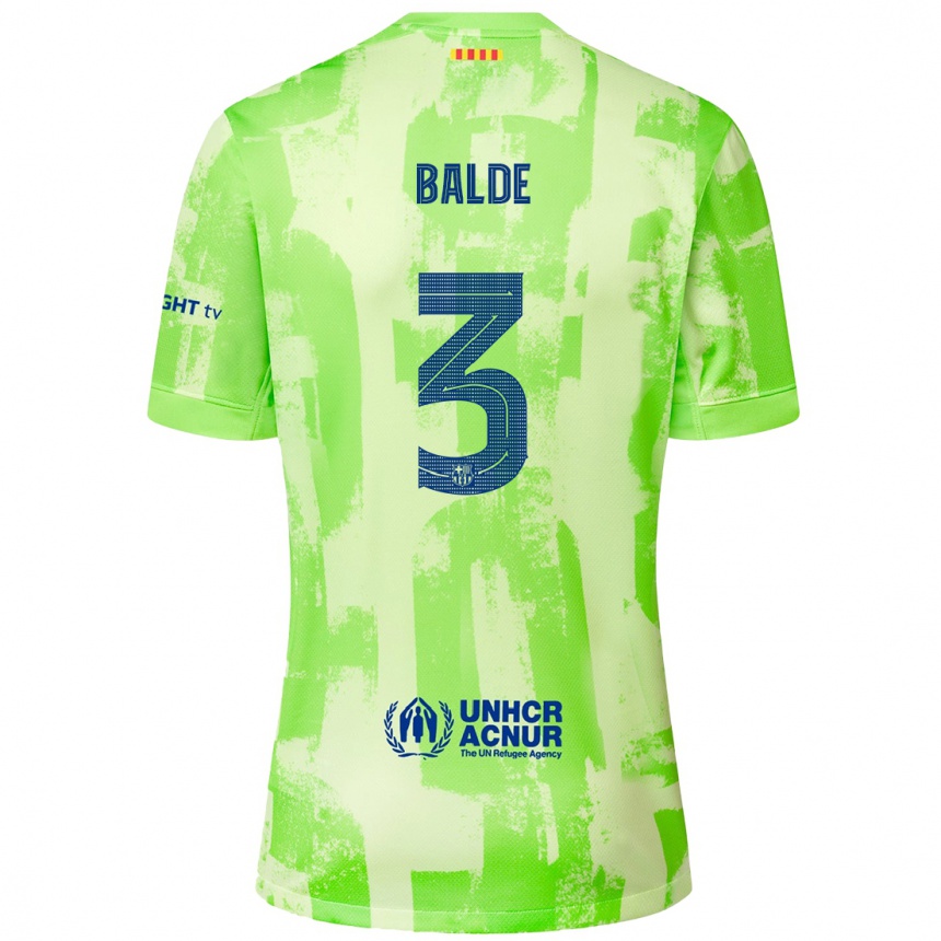 Hombre Fútbol Camiseta Alejandro Balde #3 Lima Equipación Tercera 2024/25 Perú