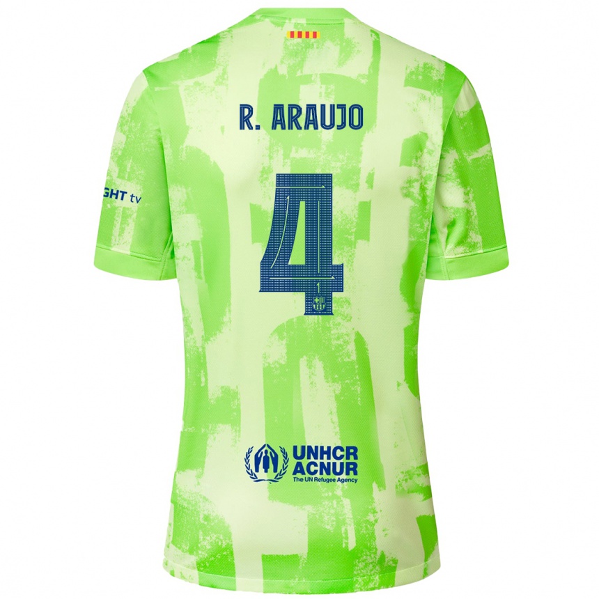 Hombre Fútbol Camiseta Ronald Araujo #4 Lima Equipación Tercera 2024/25 Perú