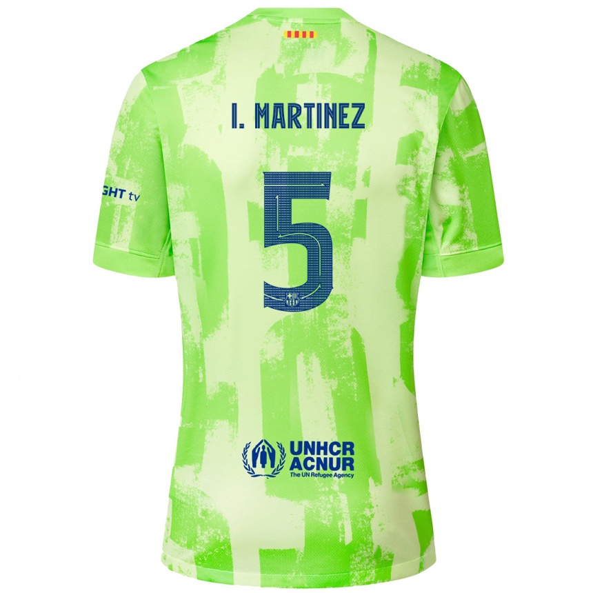 Hombre Fútbol Camiseta Iñigo Martínez #5 Lima Equipación Tercera 2024/25 Perú