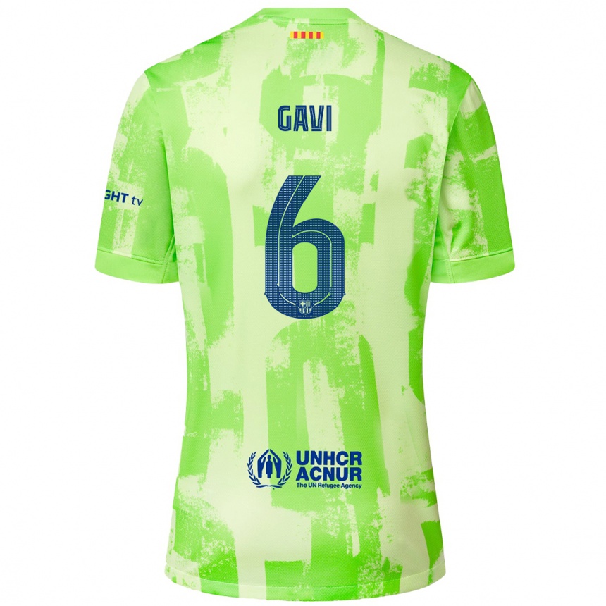 Hombre Fútbol Camiseta Gavi #6 Lima Equipación Tercera 2024/25 Perú