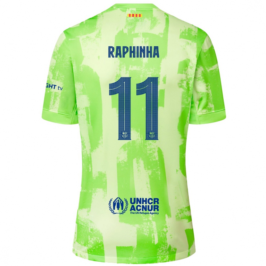 Hombre Fútbol Camiseta Raphinha #11 Lima Equipación Tercera 2024/25 Perú