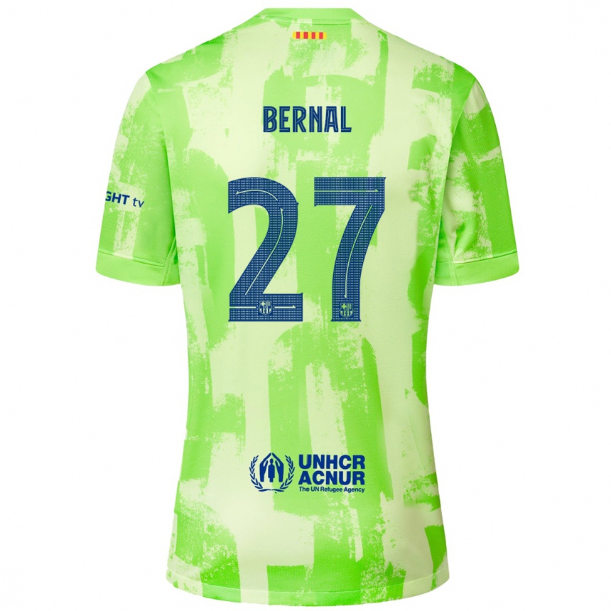 Hombre Fútbol Camiseta Marc Bernal #27 Lima Equipación Tercera 2024/25 Perú