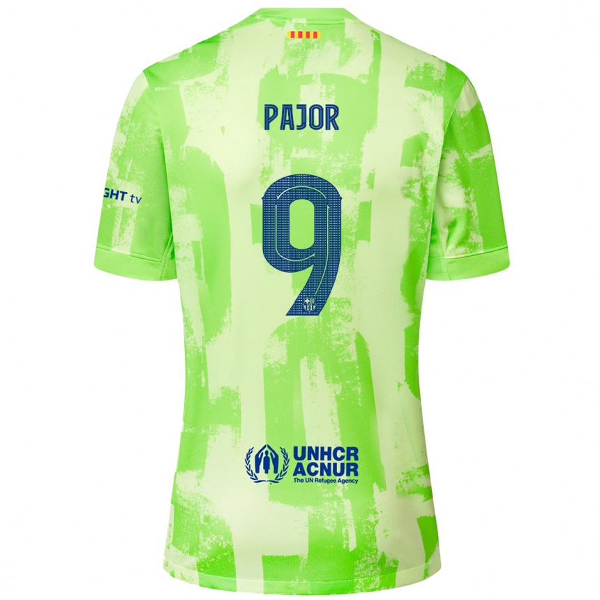 Hombre Fútbol Camiseta Ewa Pajor #9 Lima Equipación Tercera 2024/25 Perú