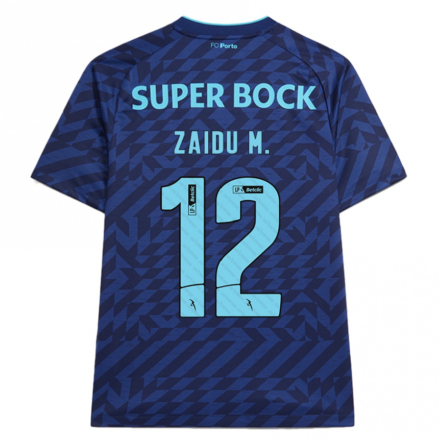 Hombre Fútbol Camiseta Zaidu #12 Azul Marino Equipación Tercera 2024/25 Perú