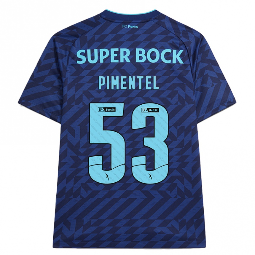 Hombre Fútbol Camiseta Eric Pimentel #53 Azul Marino Equipación Tercera 2024/25 Perú