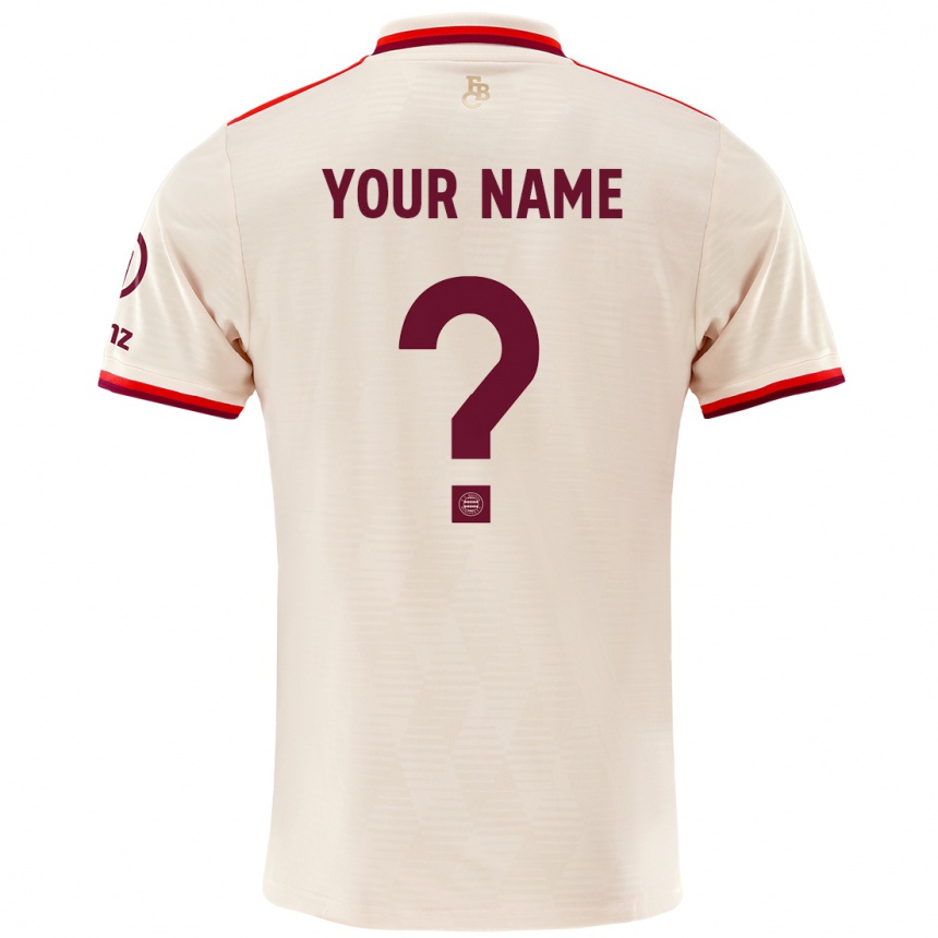 Hombre Fútbol Camiseta Su Nombre #0 Lino Equipación Tercera 2024/25 Perú