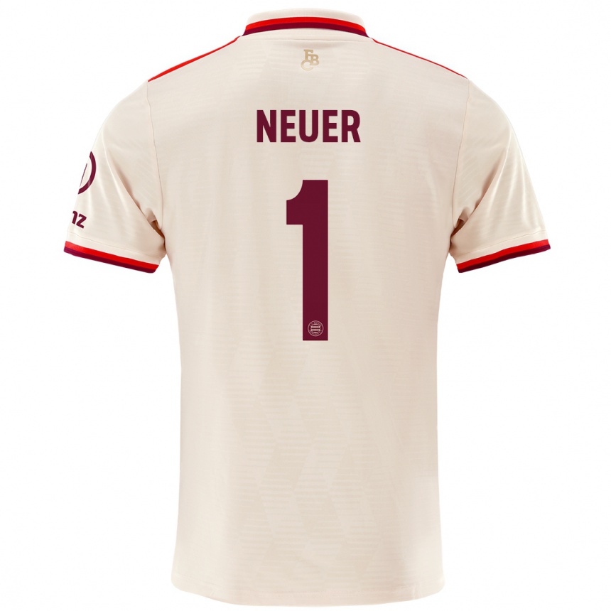 Hombre Fútbol Camiseta Manuel Neuer #1 Lino Equipación Tercera 2024/25 Perú