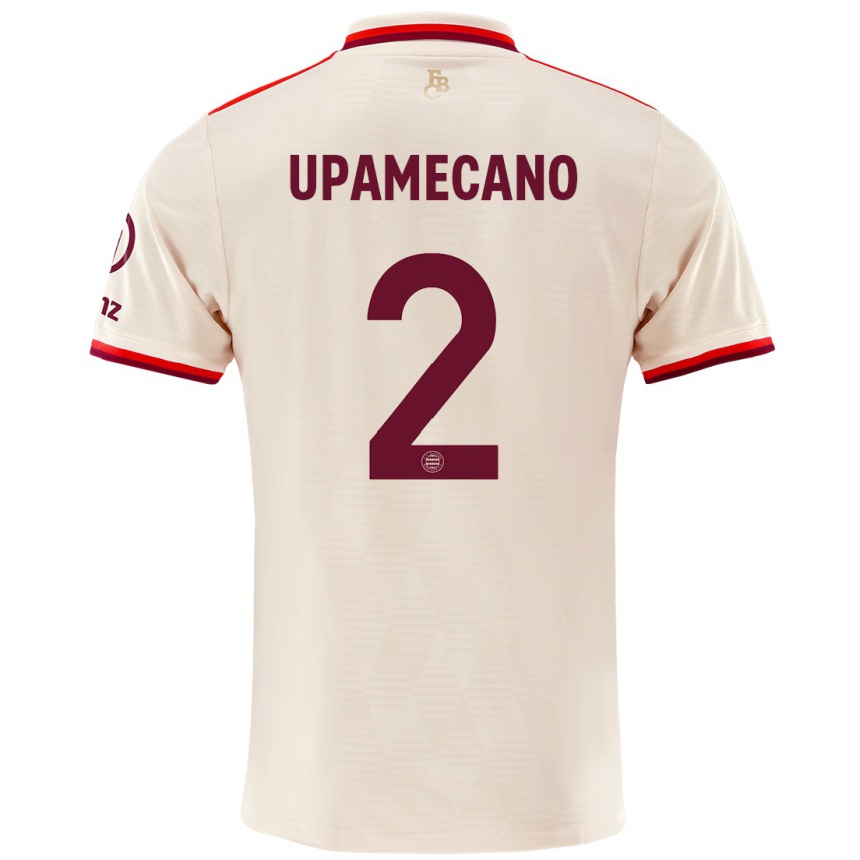 Hombre Fútbol Camiseta Dayot Upamecano #2 Lino Equipación Tercera 2024/25 Perú