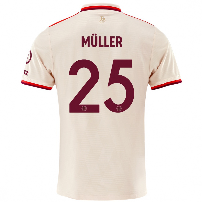 Hombre Fútbol Camiseta Thomas Muller #25 Lino Equipación Tercera 2024/25 Perú