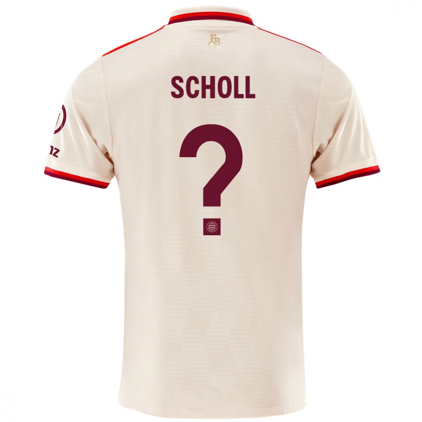 Hombre Fútbol Camiseta Paul Scholl #0 Lino Equipación Tercera 2024/25 Perú