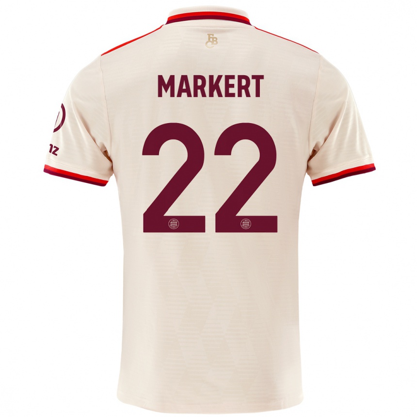 Hombre Fútbol Camiseta Leon Markert #22 Lino Equipación Tercera 2024/25 Perú