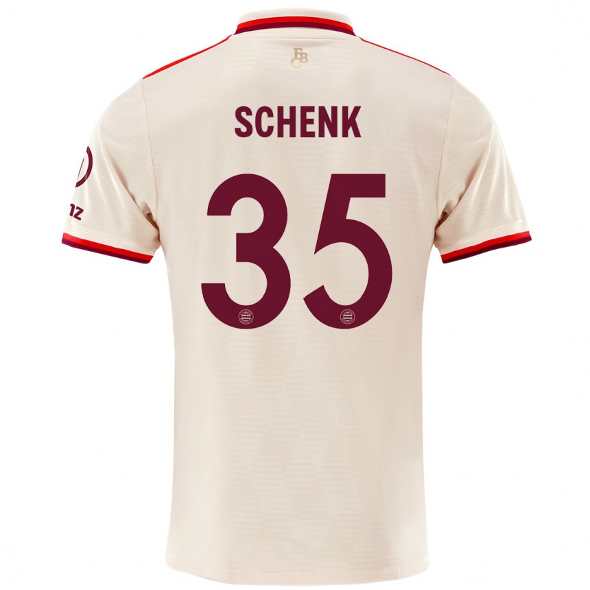 Hombre Fútbol Camiseta Johannes Schenk #35 Lino Equipación Tercera 2024/25 Perú