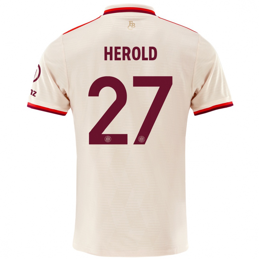 Hombre Fútbol Camiseta David Herold #27 Lino Equipación Tercera 2024/25 Perú