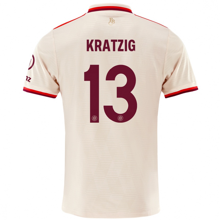 Hombre Fútbol Camiseta Frans Kratzig #13 Lino Equipación Tercera 2024/25 Perú