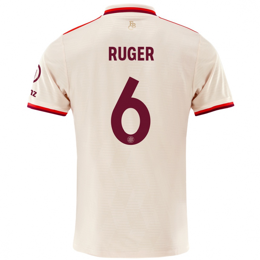 Hombre Fútbol Camiseta Kurt Ruger #6 Lino Equipación Tercera 2024/25 Perú