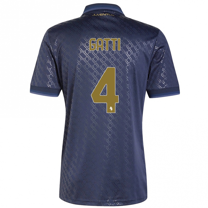 Hombre Fútbol Camiseta Federico Gatti #4 Azul Marino Equipación Tercera 2024/25 Perú