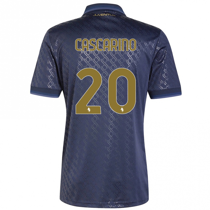 Hombre Fútbol Camiseta Estelle Cascarino #20 Azul Marino Equipación Tercera 2024/25 Perú