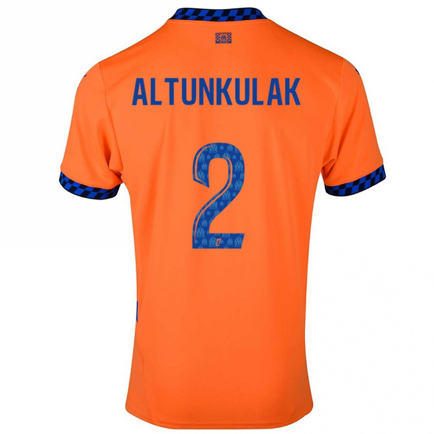 Hombre Fútbol Camiseta Selen Altunkulak #2 Naranja Azul Oscuro Equipación Tercera 2024/25 Perú