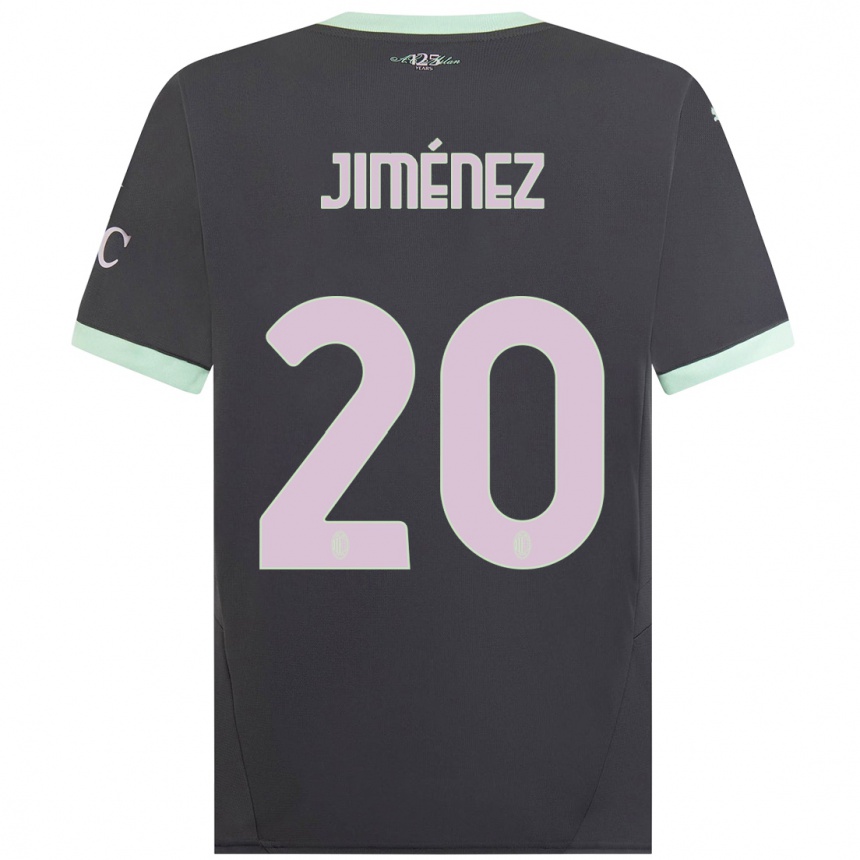 Hombre Fútbol Camiseta Álex Jiménez #20 Gris Equipación Tercera 2024/25 Perú