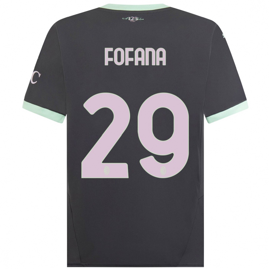 Hombre Fútbol Camiseta Youssouf Fofana #29 Gris Equipación Tercera 2024/25 Perú