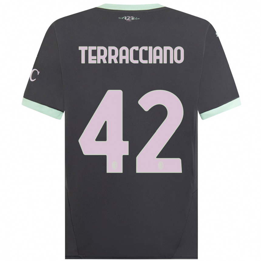 Hombre Fútbol Camiseta Filippo Terracciano #42 Gris Equipación Tercera 2024/25 Perú