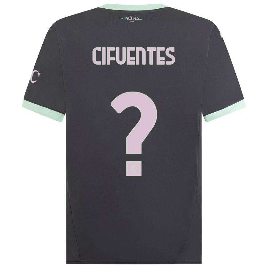 Hombre Fútbol Camiseta Maikol Cifuentes #0 Gris Equipación Tercera 2024/25 Perú