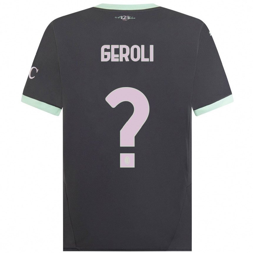 Hombre Fútbol Camiseta Matteo Geroli #0 Gris Equipación Tercera 2024/25 Perú