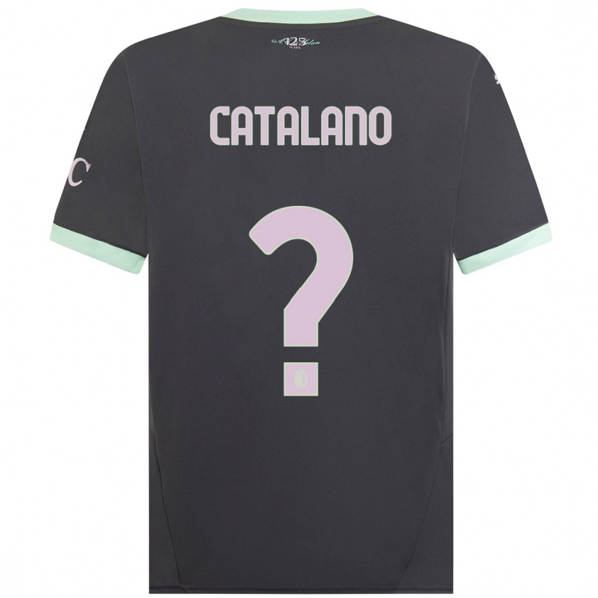 Hombre Fútbol Camiseta Alessio Catalano #0 Gris Equipación Tercera 2024/25 Perú